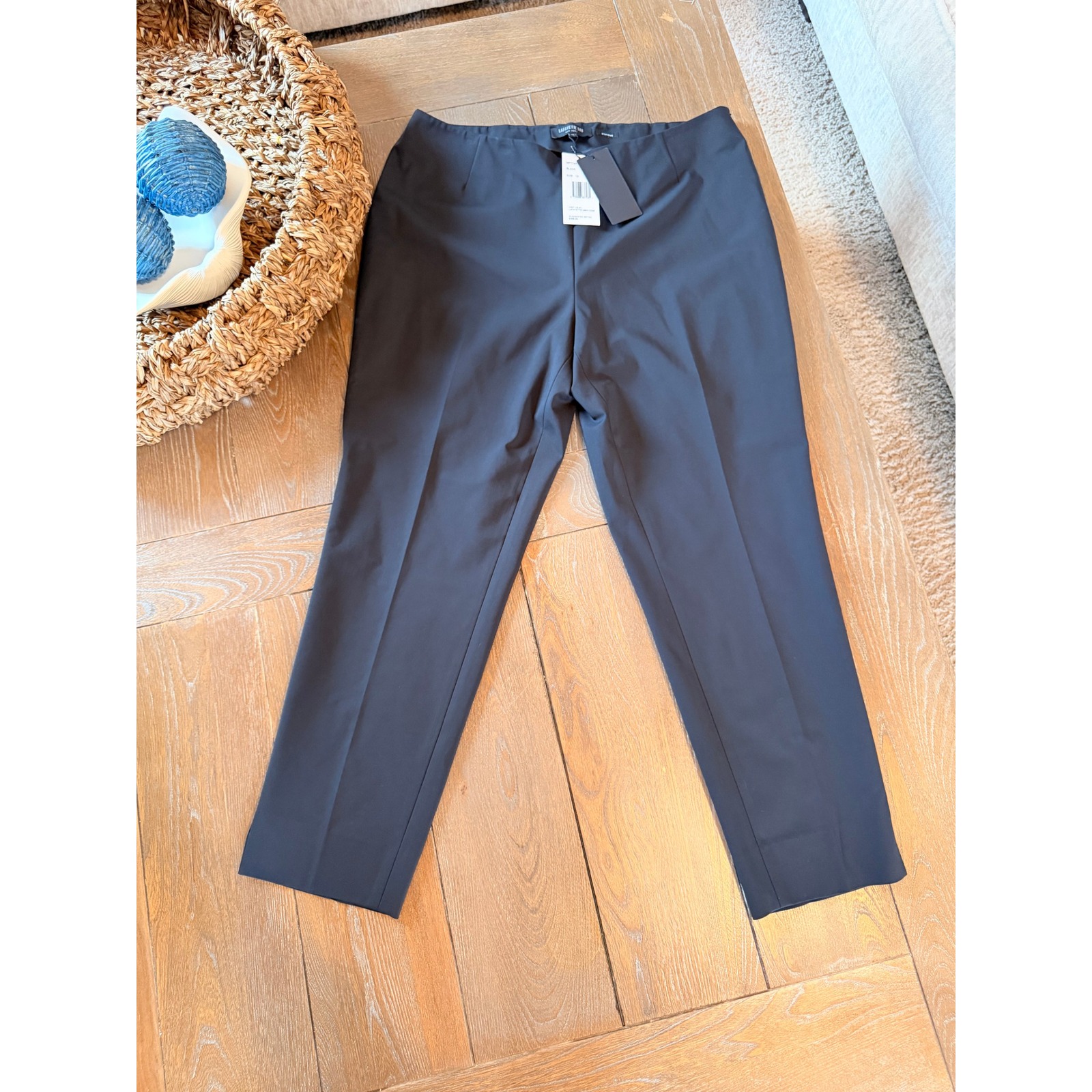 Lafayette 148 Stanton Slim Leg Pants Womens Black Size 12
